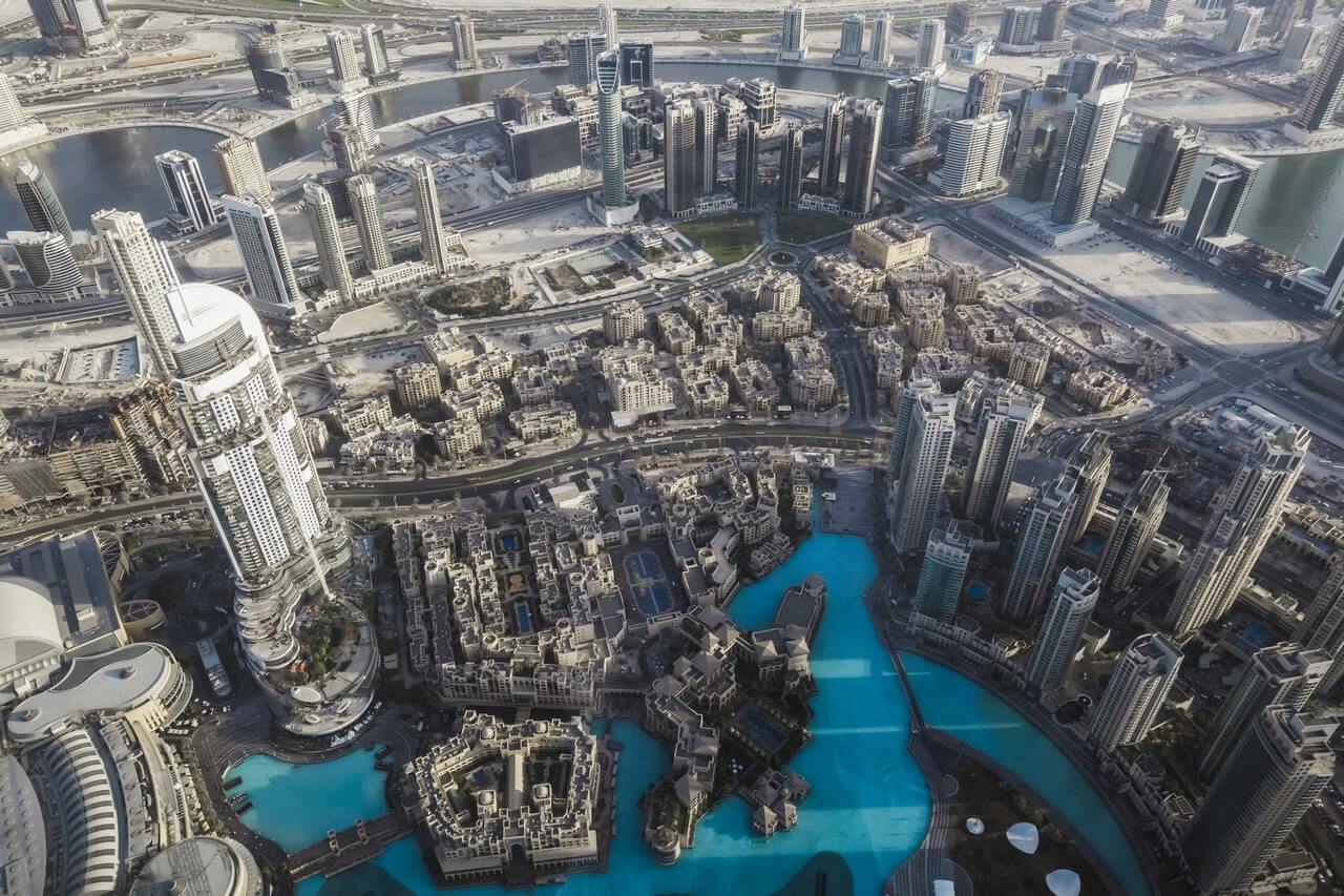 high-angle-view-buildings-city-Burj Khalifa High-angle-view-buildings-city-Burj Khalifa